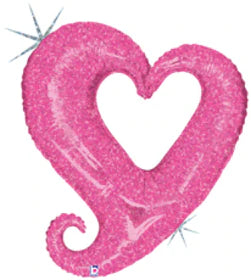 Chain Of Hearts Pink 37" (Flat) - 85295 - Lift balloons 