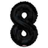 Number 8 Black Foil Balloon 34 inch - Lift balloons 