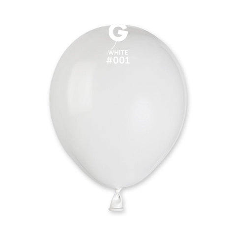 Solid Balloon White #001 - 5 inch - Lift balloons 