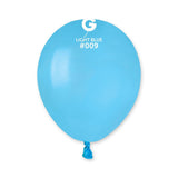 Solid Balloon Light Blue A50-009  5 Inch - Lift balloons 
