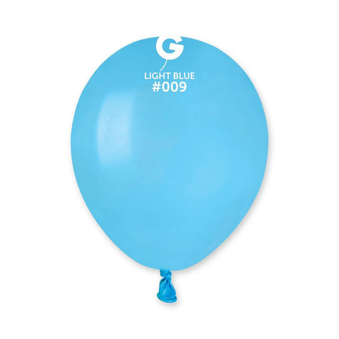 Solid Balloon Light Blue A50-009  5 Inch - Lift balloons 