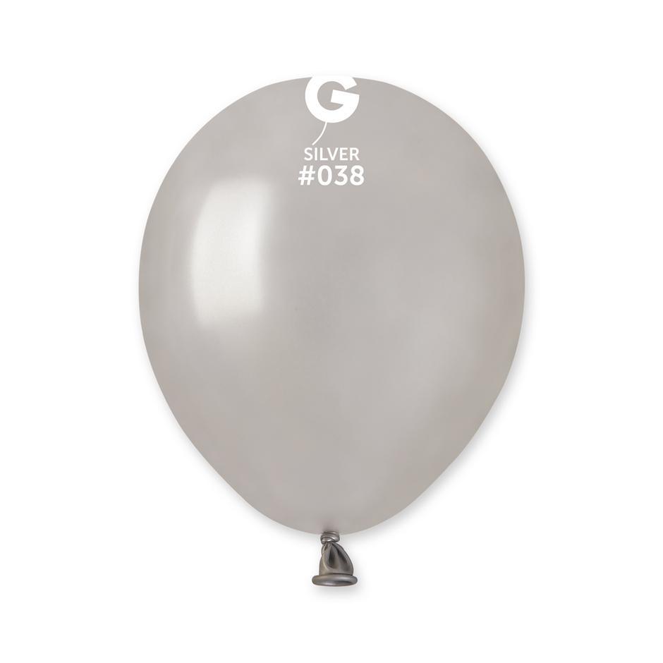 Metallic Balloon Silver AM50-038. 5 inch - Lift balloons 