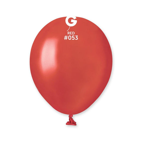 Metallic Balloon Red AM50-053   5 inch - Lift balloons 