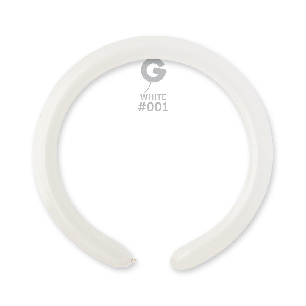 Solid Balloon White 001 D4 260. 2 inch - Lift balloons 