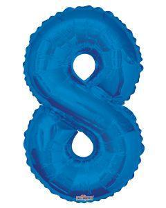 Blue Foil Numbers 8  34 inch - Lift balloons 