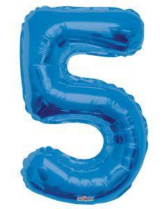 Number 5 Blue Foil Balloon 34" in each. 19667-34