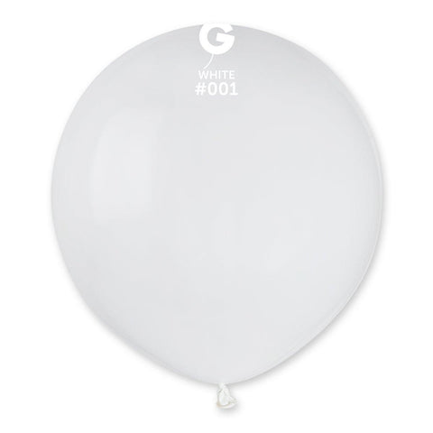 Solid Balloon White G150-001   19 Inch - Lift balloons 