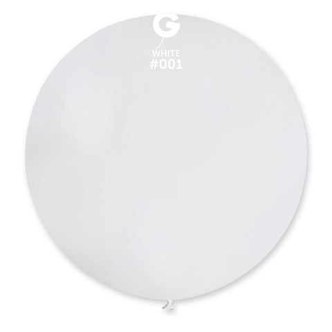 Solid Balloon White G30-001  31 inch - Lift balloons 