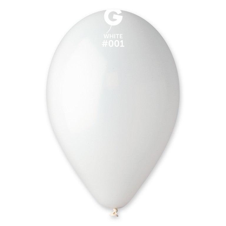 Solid Balloon White G110-001    12 inch - Lift balloons 
