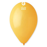 Solid Balloon Yellow G110-003.  12 inch - Lift balloons 