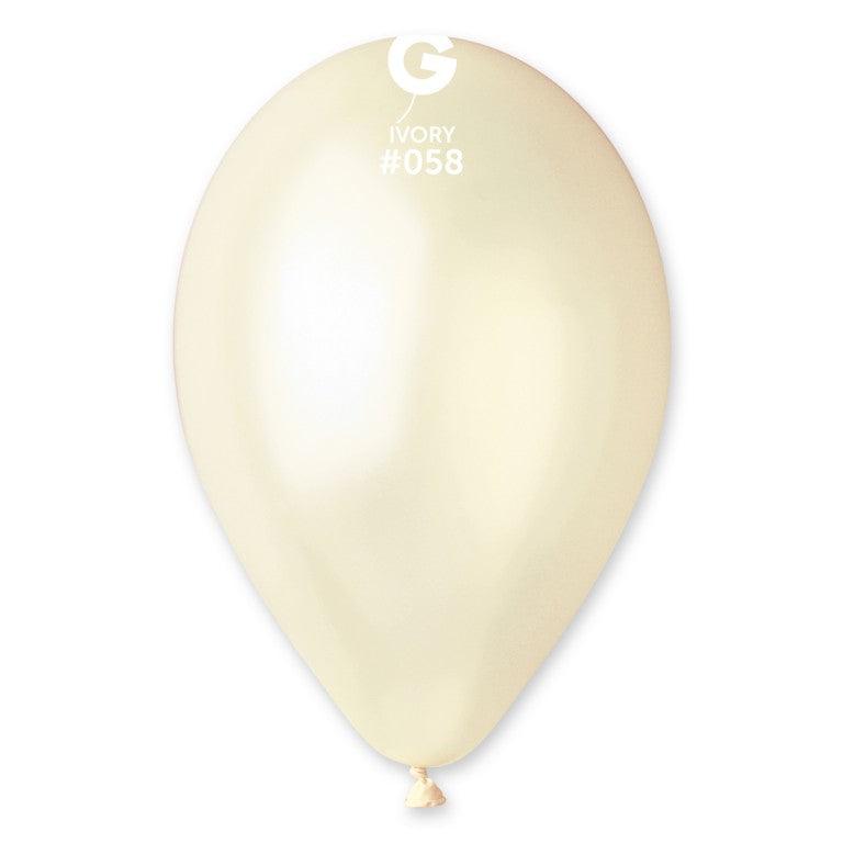 Metallic Balloon Ivory GM110-058   12 inch - Lift balloons 