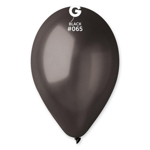Metallic Balloon Black GM110-065   12 Inch - Lift balloons 