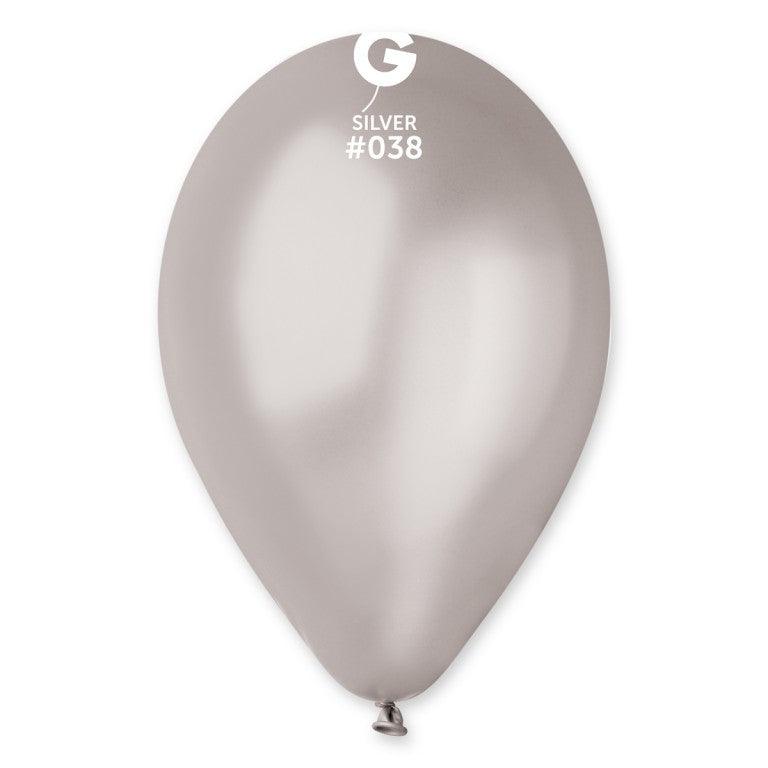 Metallic Balloon Silver GM110-038   12 inch - Lift balloons 