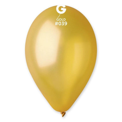 Metallic Balloon Gold GM110-039   12 inch - Lift balloons 