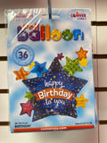 Happy Birthday Many Stars 36 inch - Lift balloons 