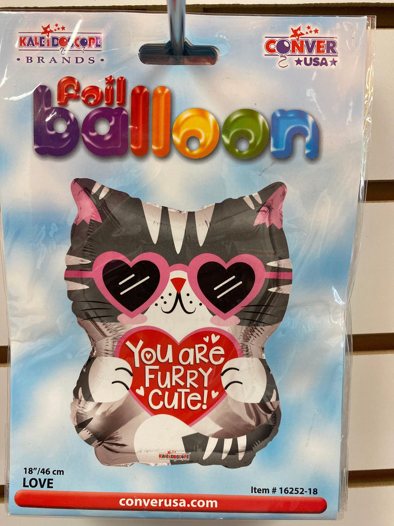 You Are Furry Cute Cat Foil Balloon 18 inch - Lift balloons 
