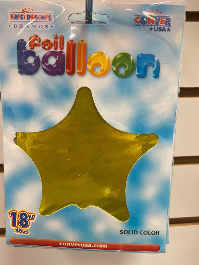 Solid Star gold 18 Inch Single Pack - Lift balloons 