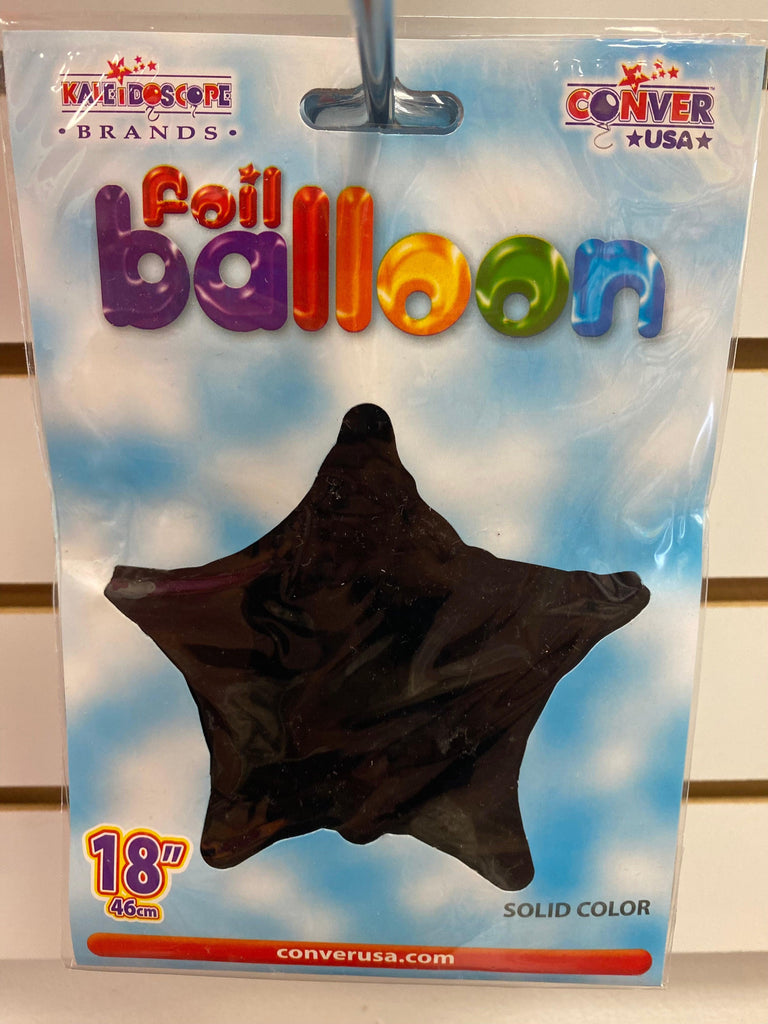 Solid Star Black 18 Inch Single Pack - Lift balloons 