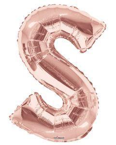 S Rose Gold Foil Letters 34 Inch - Lift balloons 