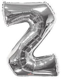 Z  Silver Foil Letters   34 inch - Lift balloons 