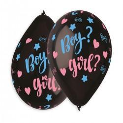 Boy or Girl Printed Balloon GS120-764 | 50 balloons per package of 13 inch each - Lift balloons 