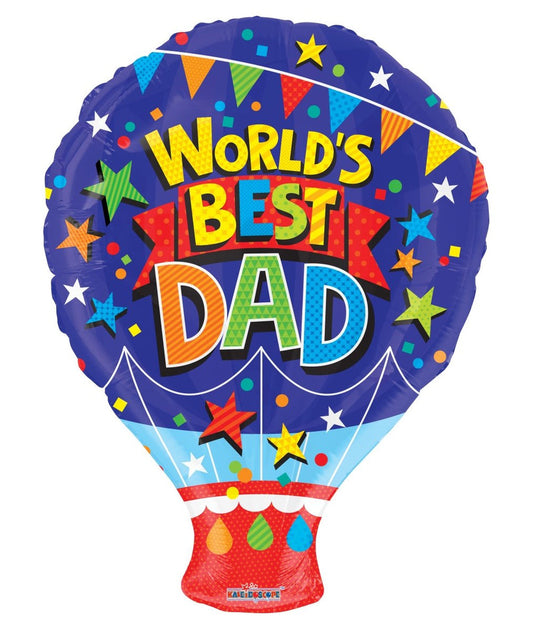 18″ World’S Best Dad Shape Gb - (Single Pack). 86113-18