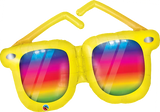 Rainbow Striped Sunglasses 42" - (Flat). 82614