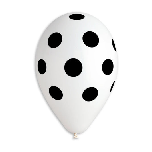 GS110: #001 White/ Black Polka Dot 927948