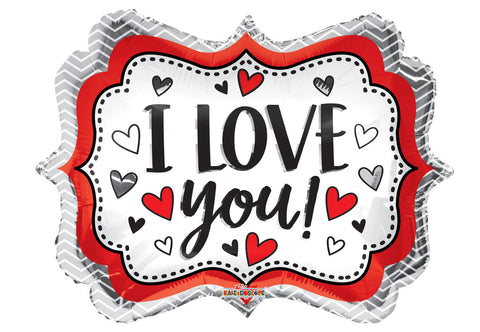 18" I Love You hearts - (Single Pack). 16246-18