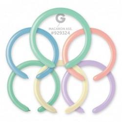 Solid Balloon Macaron Assorted Pastel D4(260)-080  2 inch - Lift balloons 