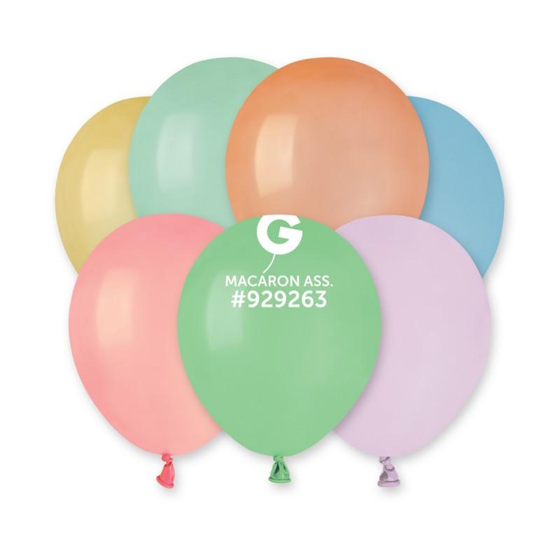 Solid Balloon Macaron Assorted Pastel 5 inch - Lift balloons 
