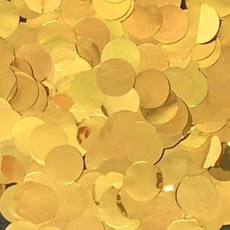 Gold Metallic Round Confetti - 5/8 in. - Lift balloons 