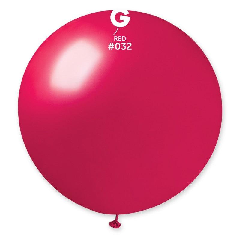 Metallic Balloon Red GM30-032.  31 inch - Lift balloons 