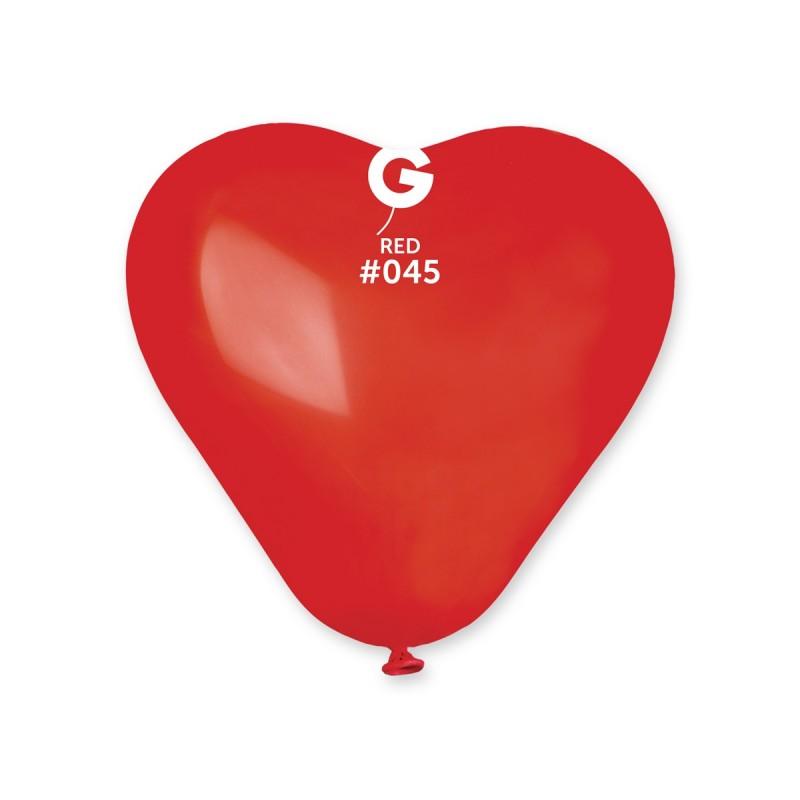 Solid Balloon Red #045 - 6 in. (Heart Shaped) - Lift balloons 