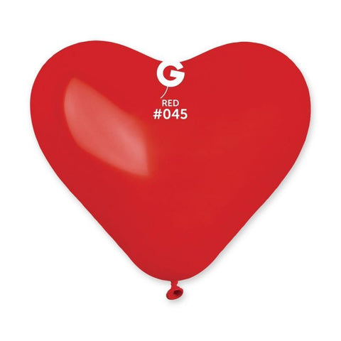 Solid Balloon Red #045 - 10 in. (Heart Shaped) - Lift balloons 