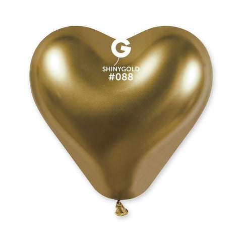 Shiny Gold 088 Heart Shaped Balloon 12 in - Lift balloons 